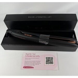 Vanessa Pro Professional Hair Straightener 1 Inch Titanium Flat Iron Black New